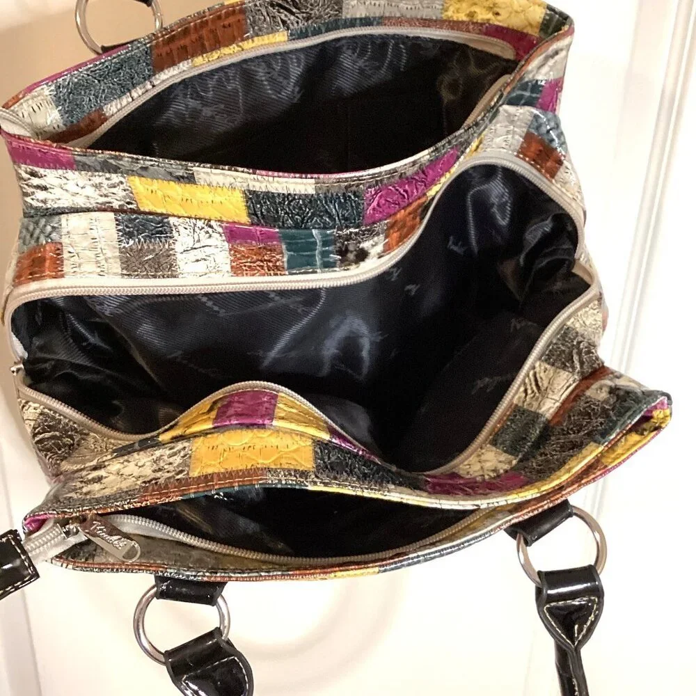 Kimbel Women’s Purse Shoulder Bag Handbag Vinyl Multicolor Y2K Retro - Picture 5 of 9